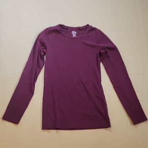 J. Crew Purple Fitted Long Sleeve T-Shirt